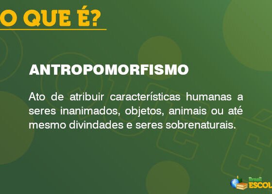 Conceito de antropomorfismo em fundo verde.