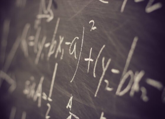 math equations on a chalkboard