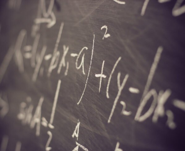 math equations on a chalkboard