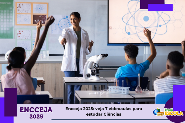 Professor em laboratório de química com estudantes. Texto: título da notícia